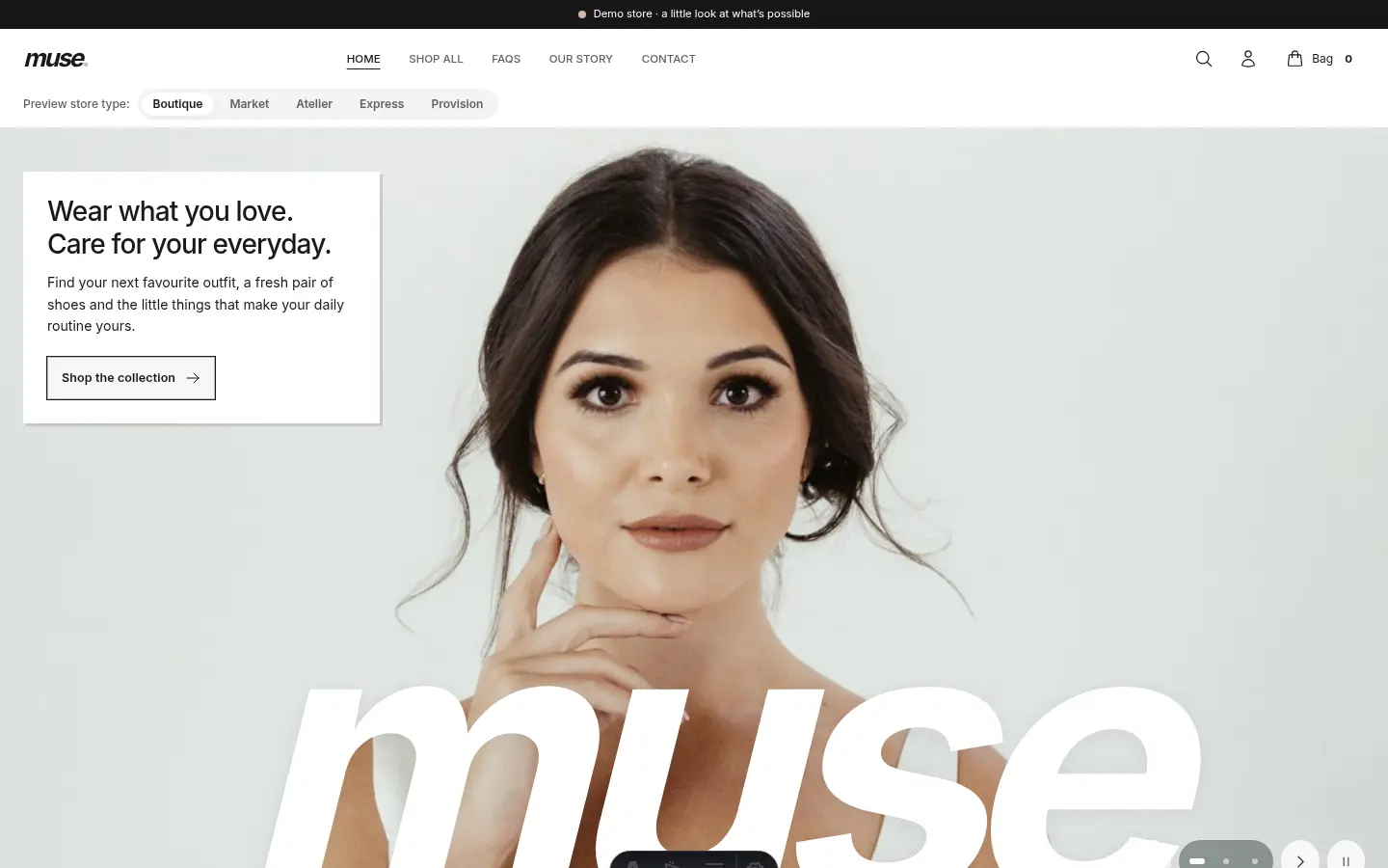 Actual Boutique POS storefront template preview Lodgestatus Bonifade Technologies